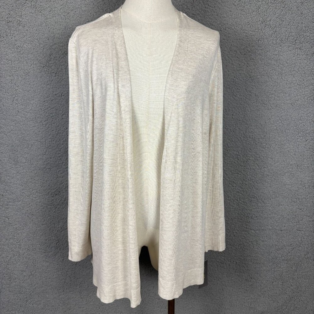 Style & Co Women's  Open Front Cardigan PL Petite Beige New With Tag's.